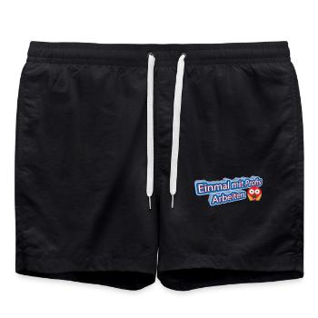 Einmal_mit_Profis - Badeshorts - Schwarz - Vorne - AI Model Male 185 light (185cm)