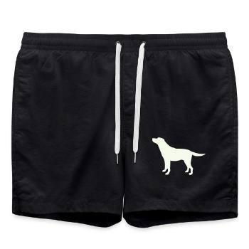 Silhouette du chien de course - Short de bain - noir - Devant - AI Model Male 185 light (185cm)