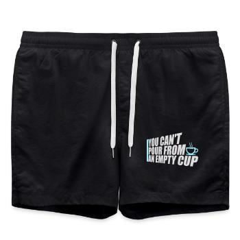 On ne peut pas verser dans un gobelet vide Soins personnels - Short de bain - noir - Devant - AI Model Male 185 light (185cm)