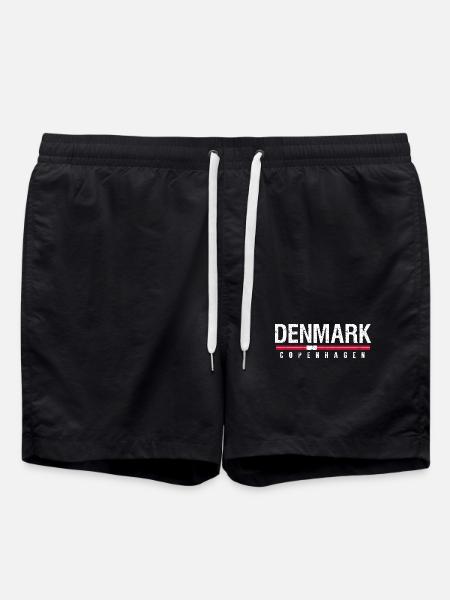 Denmark Copenhagen Vintage Travel Retro Souvenir - Swim Trunks - black