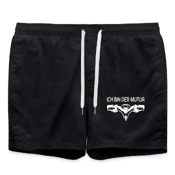 Ich bin der Motor / Fahrrad, Radsport Design - Badeshorts - Schwarz - Vorne - AI Model Male 185 light (185cm)