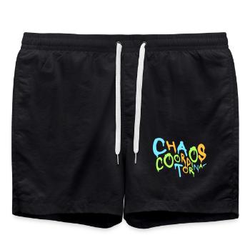 Coordinateur du Chaos Titre drôle Parents Teacher Logo - Short de bain - noir - Devant - AI Model Male 185 light (185cm)