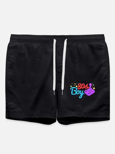 80s Boy - Swim Trunks - black