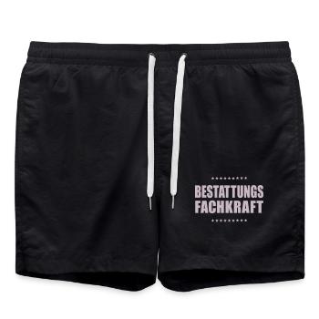 Bestattung Bestattungsfachkraft - Badeshorts - Schwarz - Vorne - AI Model Male 185 light (185cm)