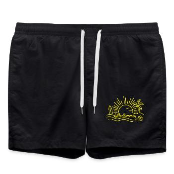 Hello Summer - Badeshorts - Schwarz - Vorne - AI Model Male 185 light (185cm)