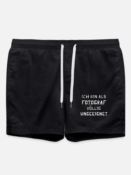 Ich bin als Fotograf Vollig ungeeignet - Badeshorts - Schwarz
