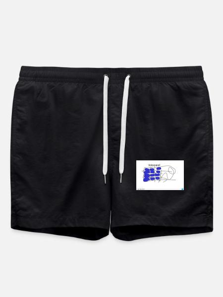 Solar Power Pattern in Blue - Swim Trunks - black