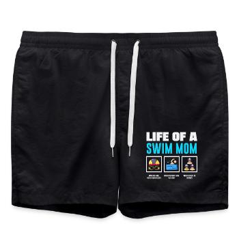 Lustige Schwimmer Sprüche & Schwimmverein Design - Badeshorts - Schwarz - Vorne - AI Model Male 185 light (185cm)