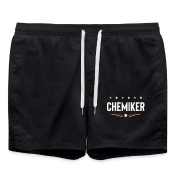 Chemiker Beruf - Badeshorts - Schwarz - Vorne - AI Model Male 185 light (185cm)
