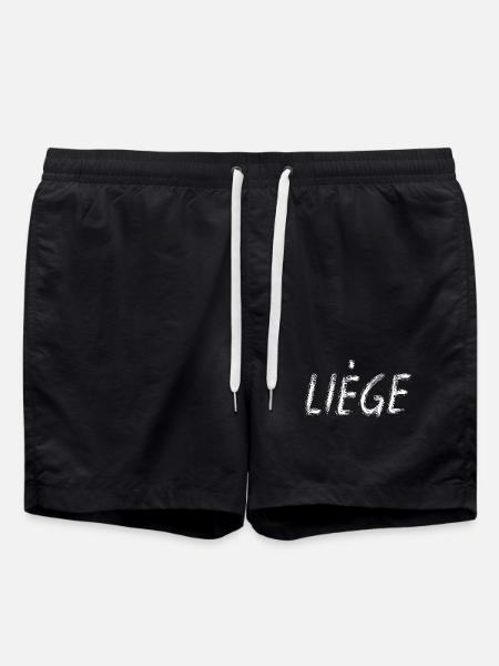 Liege City Brush Script - Swim Trunks - black
