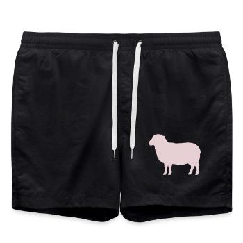 Silhouette de mouton pastel - Short de bain - noir - Devant - AI Model Male 185 light (185cm)