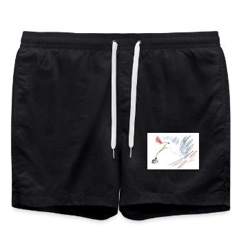 Look Right There! - Swim Trunks - black - Front - AI Model Male 185 light (185cm)