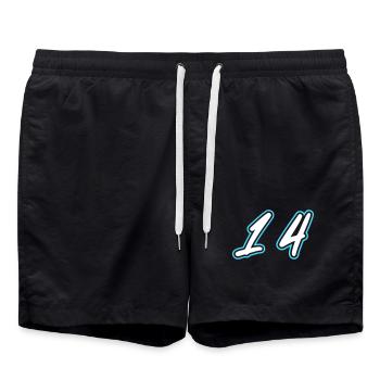 14 Number Symbol - Swim Trunks - black - Front - AI Model Male 185 light (185cm)