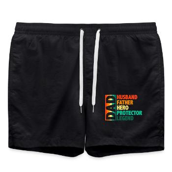PAPA : Légende du Protecteur des Héros - Short de bain - noir - Devant - AI Model Male 185 light (185cm)