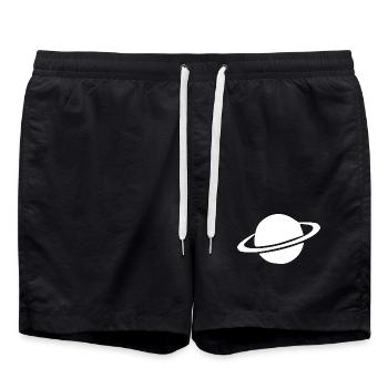 Weltraum Astronaut Geschenk - Badeshorts - Schwarz - Vorne - AI Model Male 185 light (185cm)