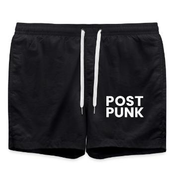 Post Punk - Swim Trunks - black - Front - AI Model Male 185 light (185cm)
