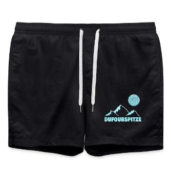 Bergsport dufourspitze - Badeshorts - Schwarz - Vorne - AI Model Male 185 light (185cm)