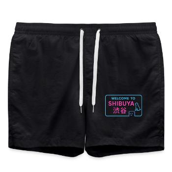 Welcome to Shibuya - Short de bain - noir - Devant - AI Model Male 185 light (185cm)