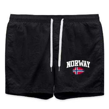 Vacances en Norvège dans les fjords de Norge Voyage en Scandinavie - Short de bain - noir - Devant - AI Model Male 185 light (185cm)