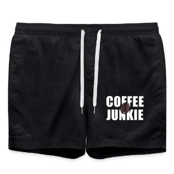 Coffee Junkie: Caffeine Love - Swim Trunks - black - Front - AI Model Male 185 light (185cm)
