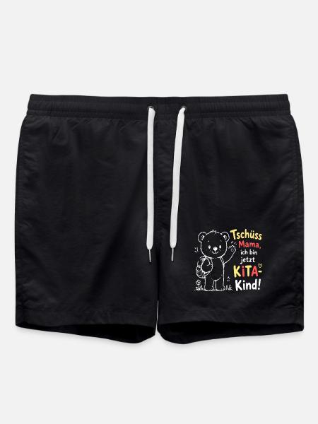 Kita Kind Abschied mit Mama - Badeshorts - Schwarz