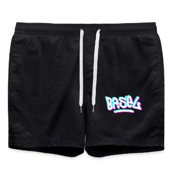 Basel Day Graffiti - Swim Trunks - black - Front - AI Model Male 185 light (185cm)
