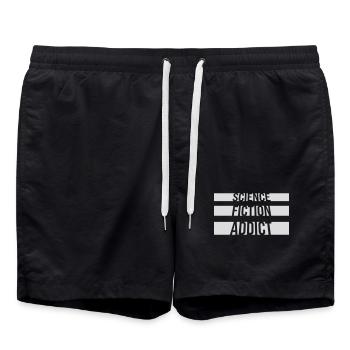 Citation d’amateur de science-fiction accro à la science-fiction - Short de bain - noir - Devant - AI Model Male 185 light (185cm)