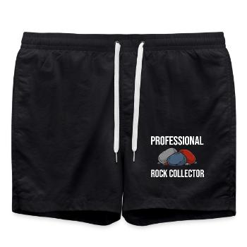 Géologie offerte par collectionneurs professionnels de pierres - Short de bain - noir - Devant - AI Model Male 185 light (185cm)