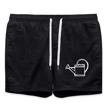 Watering Can Garden Gardener Gift - Swim Trunks - black - Front - AI Model Male 185 light (185cm)