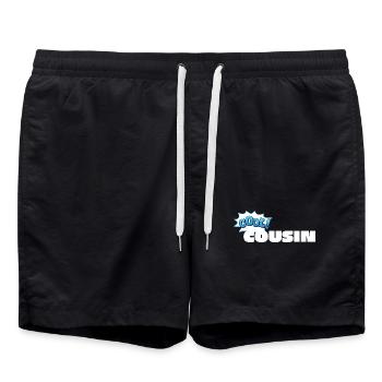 Cool Cousin Statement-Design für den Cousin - Badeshorts - Schwarz - Vorne - AI Model Male 185 light (185cm)