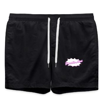 Schriftzug Favorite Aunt für die Lieblingstante - Badeshorts - Schwarz - Vorne - AI Model Male 185 light (185cm)