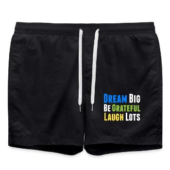Pensée positive Motivation inspirante - Short de bain - noir - Devant - AI Model Male 185 light (185cm)