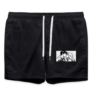 L’amour en mouvement - Short de bain - noir - Devant - AI Model Male 185 light (185cm)