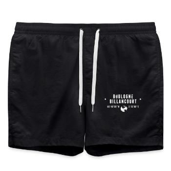 Boulogne Billancourt Coordonnées Gps Blanc - Short de bain - noir - Devant - AI Model Male 185 light (185cm)