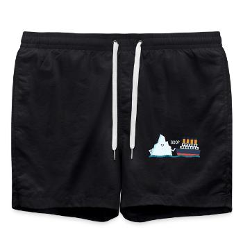 Titanic Drôle Titanic berg Boop Parodie pour garçons - Short de bain - noir - Devant - AI Model Male 185 light (185cm)