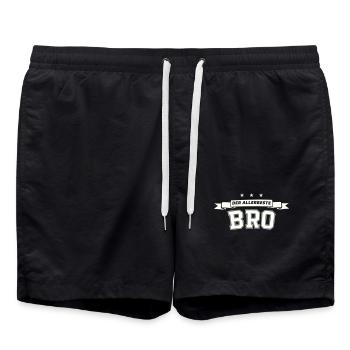 Der Allerbeste Bro - Badeshorts - Schwarz - Vorne - AI Model Male 185 light (185cm)