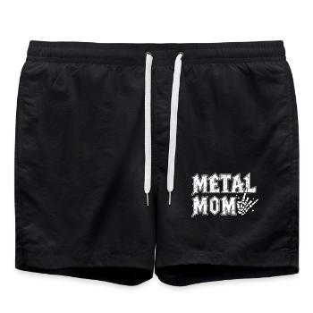 Metal Mom Gift Mom Heavy Metal Rock - Badeshorts - Schwarz - Vorne - AI Model Male 185 light (185cm)