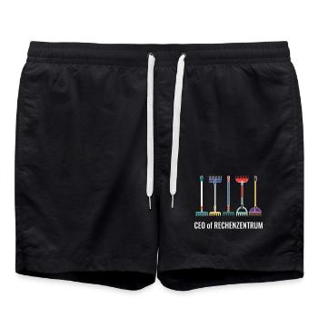 Leiter vom Rechenzentrum Gärtner EDV IT - Badeshorts - Schwarz - Vorne - AI Model Male 185 light (185cm)