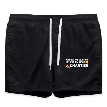 Je suis en mode chantier - Short de bain - noir - Devant - AI Model Male 185 light (185cm)