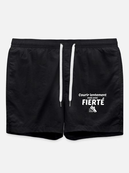 Run slowly, but with pride - Swim Trunks - black
