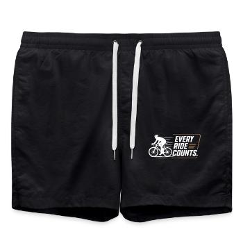 Every Ride Counts Cyclist Motivation Quote Design - Badeshorts - Schwarz - Vorne - AI Model Male 185 light (185cm)