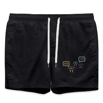 Chemielehrer Chemie Chemiker - Badeshorts - Schwarz - Vorne - AI Model Male 185 light (185cm)