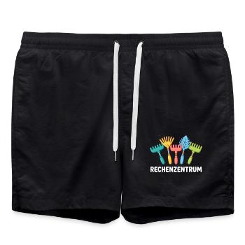 RECHENZENTRUM Gartenbau Gartenarbeiter - Badeshorts - Schwarz - Vorne - AI Model Male 185 light (185cm)