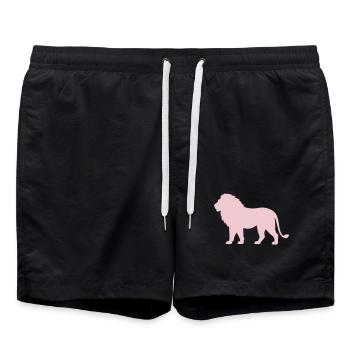 Pastel Lion Silhouette - Swim Trunks - black - Front - AI Model Male 185 light (185cm)