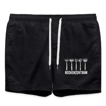 Rechenzentrum Gärtner Nerd Computer Spruch Garten - Badeshorts - Schwarz - Vorne - AI Model Male 185 light (185cm)