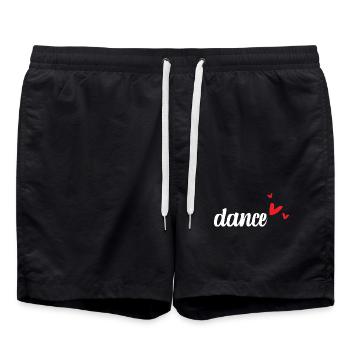 Tanzlehrer - Badeshorts - Schwarz - Vorne - AI Model Male 185 light (185cm)
