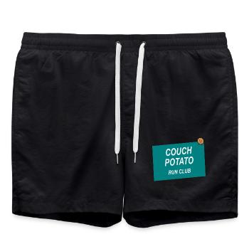 Couch Potato Laufclub - Badeshorts - Schwarz - Vorne - AI Model Male 185 light (185cm)