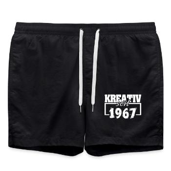 1967 - Badeshorts - Schwarz - Vorne - AI Model Male 185 light (185cm)