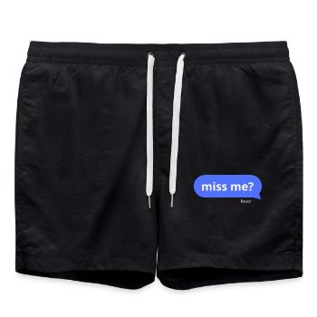 Miss me? - Swim Trunks - black - Front - AI Model Male 185 light (185cm)