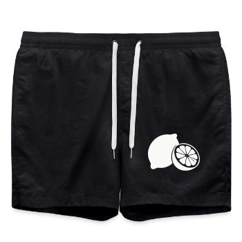 Citrus Silhouette Lemons - Swim Trunks - black - Front - AI Model Male 185 light (185cm)